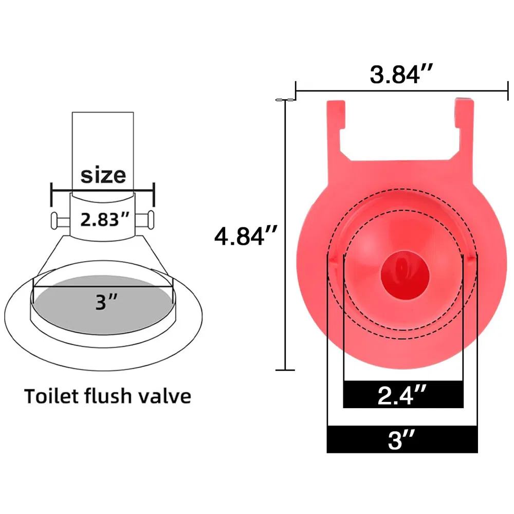 Bathroom Accessories Soft PVC Flush Flapper Toilet Flush Valve 3inch Flapper