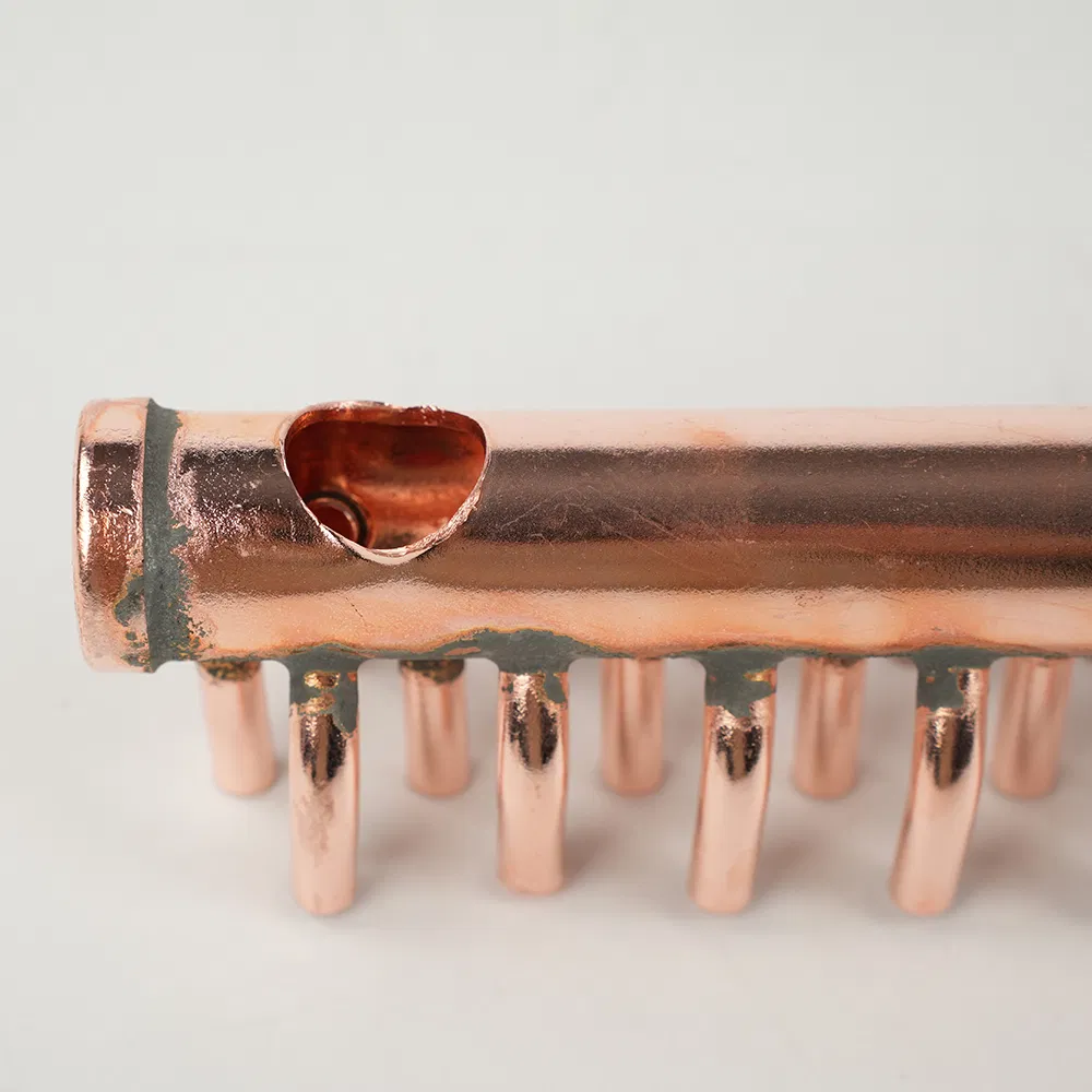 Welding Copper Manifold Header with Ball Valve Copper Pipe Fittings