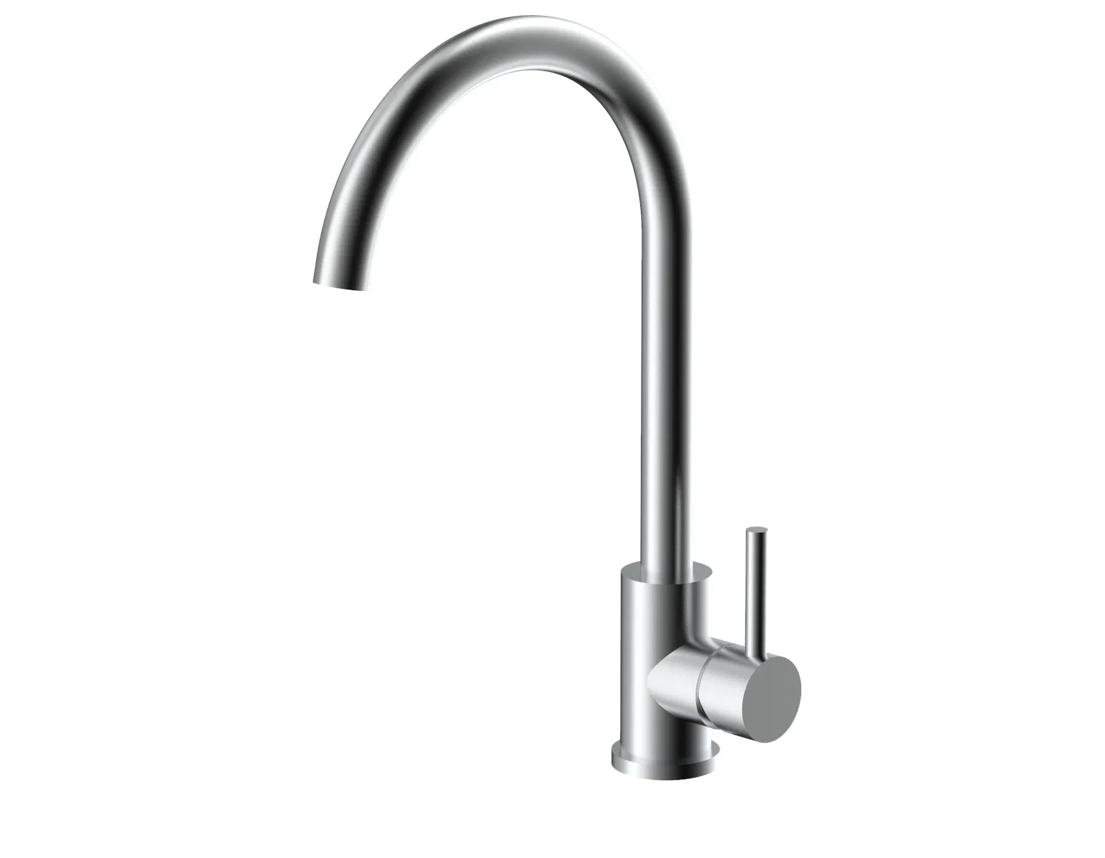 Single Handle Deck Plated SUS304 Matt Black Finish Stainless Steel Kitchen Faucet (NS9003-MB)