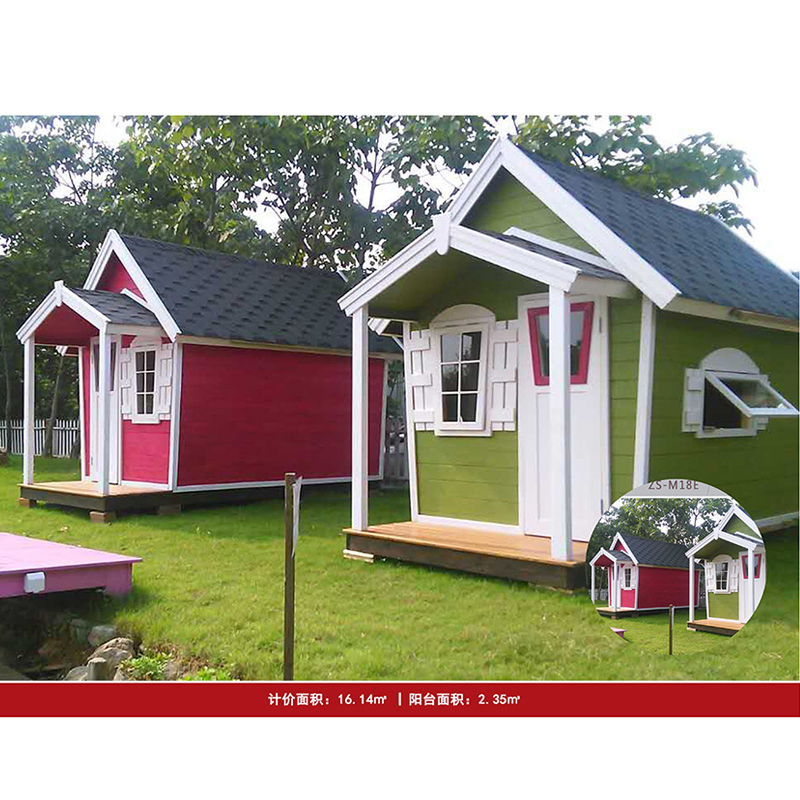 Cheap Holiday Fully Furnished Green Modular Lovely Prefab Tiny House Wooden Home House Resort Prefab House