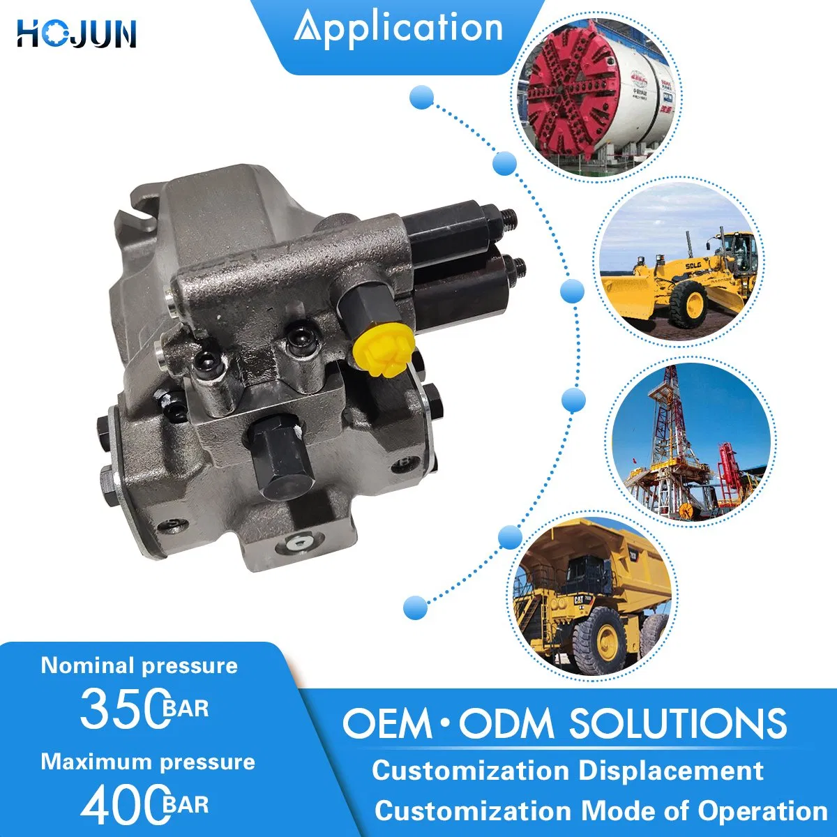 Гидравлический насос Rexroth A10VSO для экскаваторов и тракторов