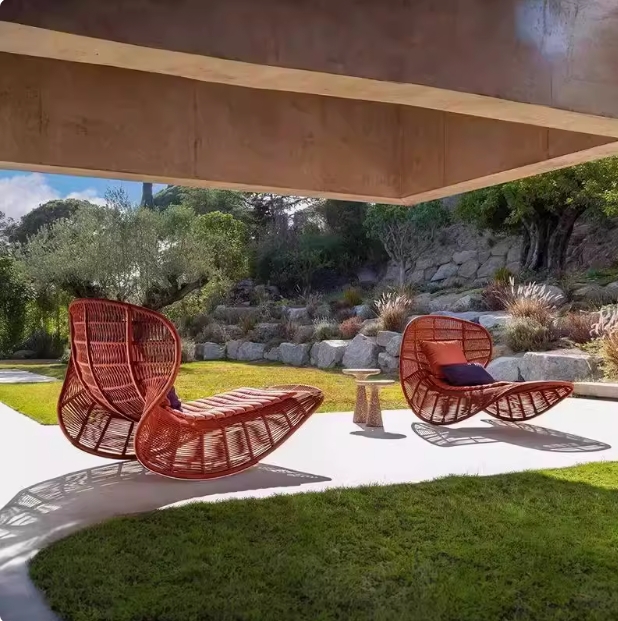 Диван-кровать садовый ротанг водонепроницаемый балкон патио