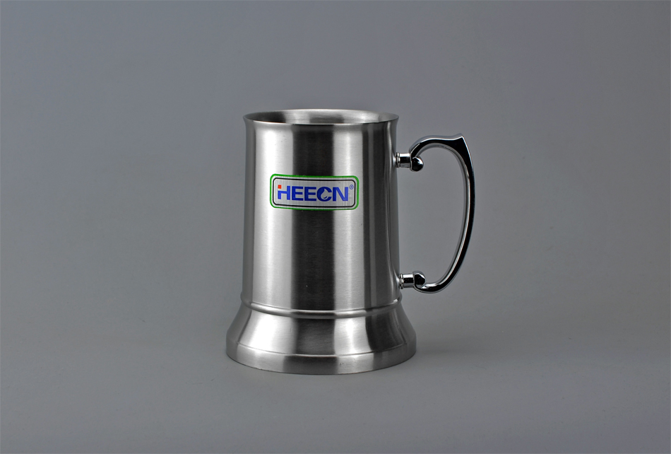 Стальная пивная кружка 450 мл с двойными стенками