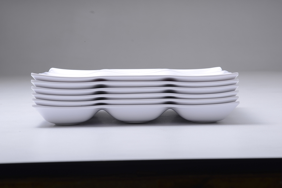 9-Divided Plate Dessert Plate Western Restaurant Melamine Plate