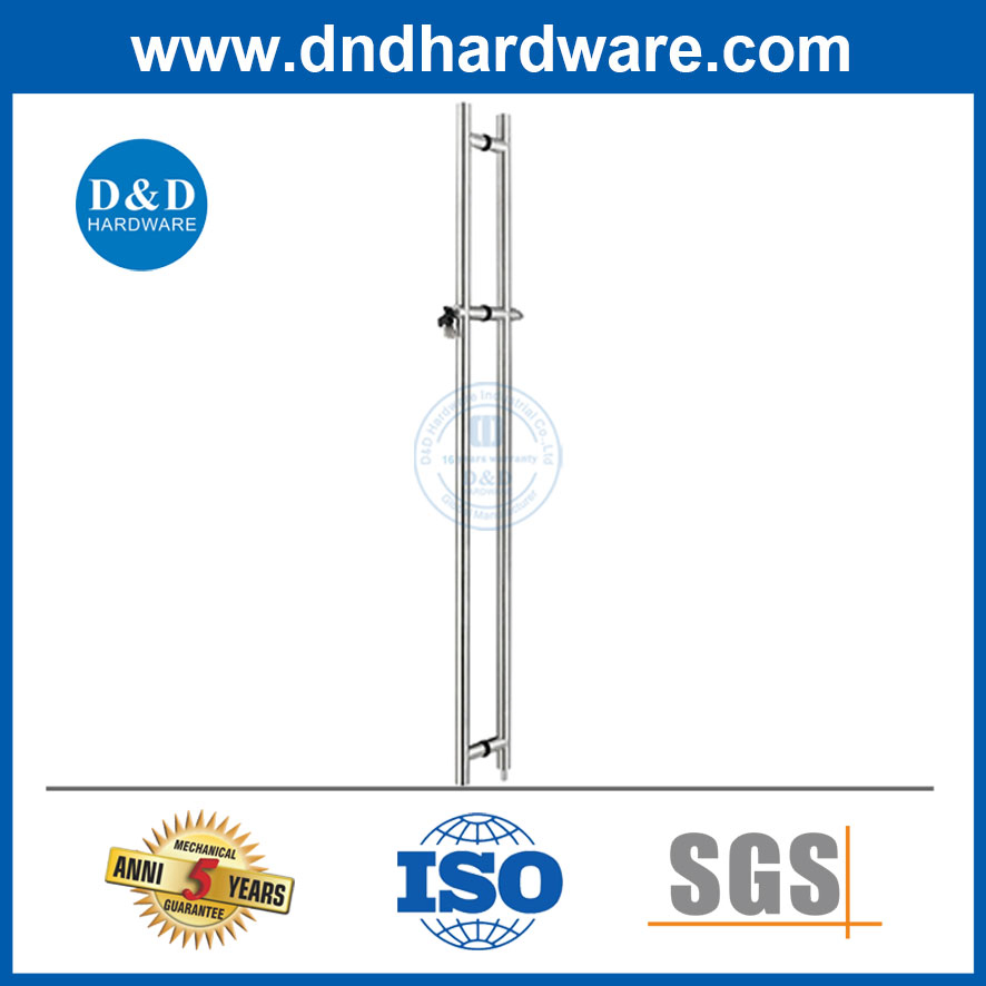 Stainless Steel Long Pull Handle with Lock for Entrance Door