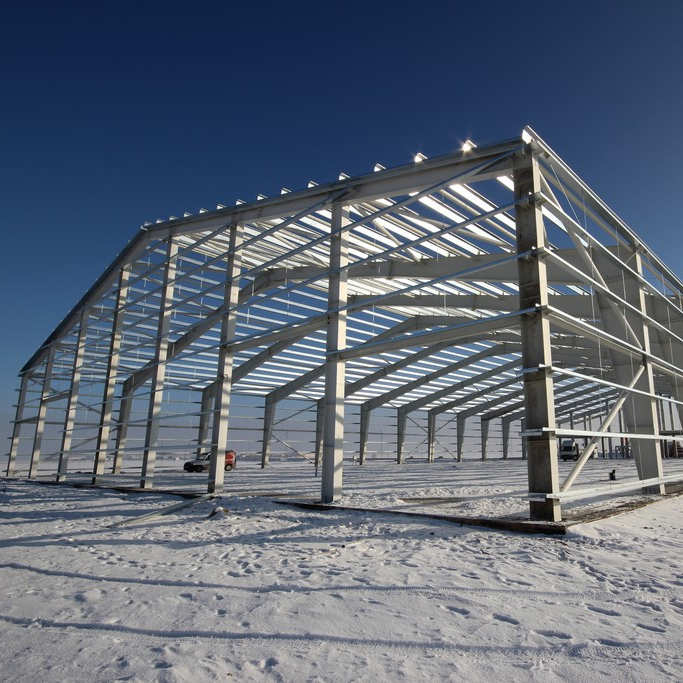 Portal Frame Steel Structure Building Construction for Prefabricated Commercial Warehouse Industrial Fabricated Workshop Prefab Office Farm Metal Shed