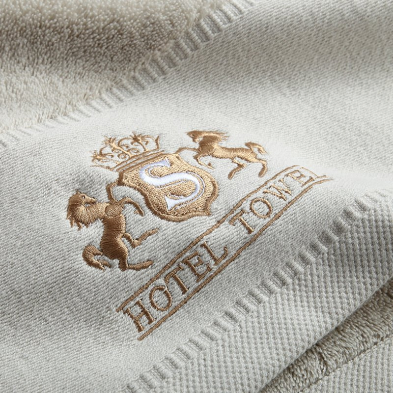 Luxurious High Quality 100% Cotton Hotel Face Towel White with Customized Embroidery Logo