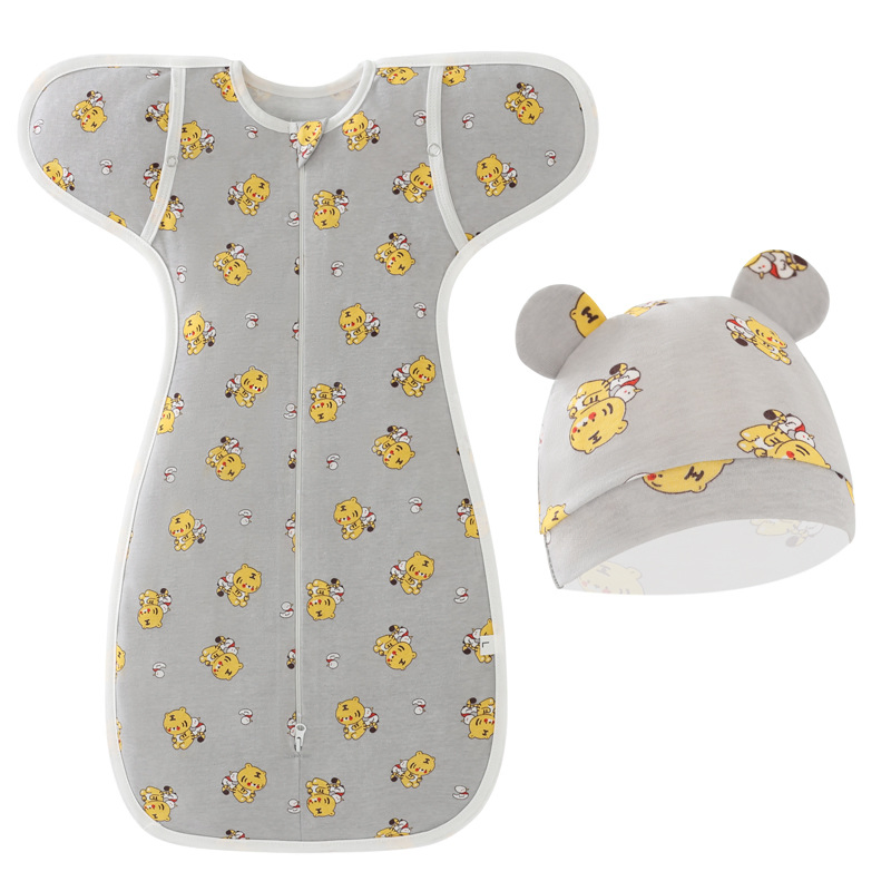 Custom 1.0 Tog Long Sleeve Organic Cotton Bamboo Baby Wearable Sleeping Bags Swaddle