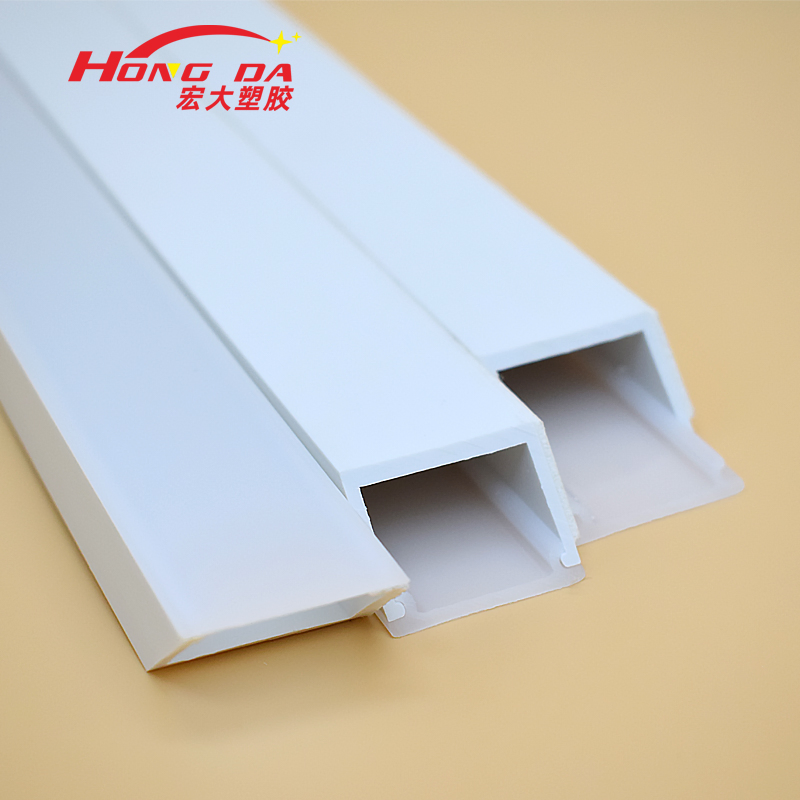 Custom-Made PVC /UPVC Plastic Extruded Rectangular U-Shaped Profile for LED Channel Hangingled Light