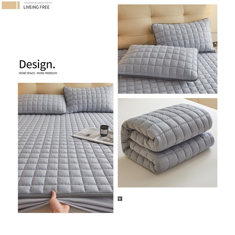 Microfiber Quilted TPU Laminated Waterproof Mattress Protector Fitted Sheet Bed Sheet
