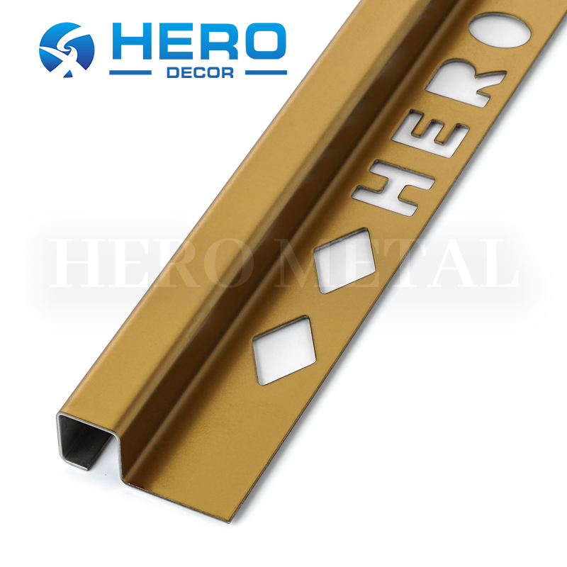 Corner Trim for Shower Bath Thin Hand Ceramics 2.1m Bronze Hero Metal Bend Formable Brass Black Bevelled Edge Square Shape Tile Strip