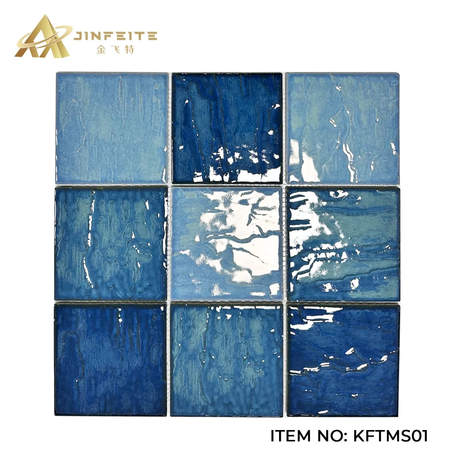 Мозаичная плитка из зеленого мраморного фарфора для бассейна