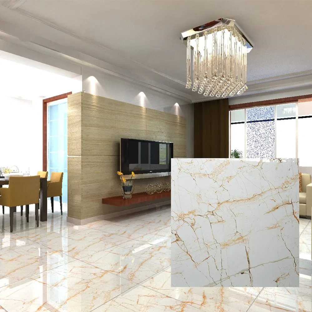 Italy Villa Indoor Decoration 600X600mm Polished Porcelain Wall Marble Porcelanato Flooring Ceramic Tile