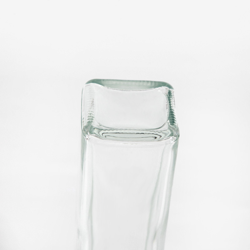 Hot Sale Clear Square China Olive Oil Glass Bottle Manufacturers with Lid