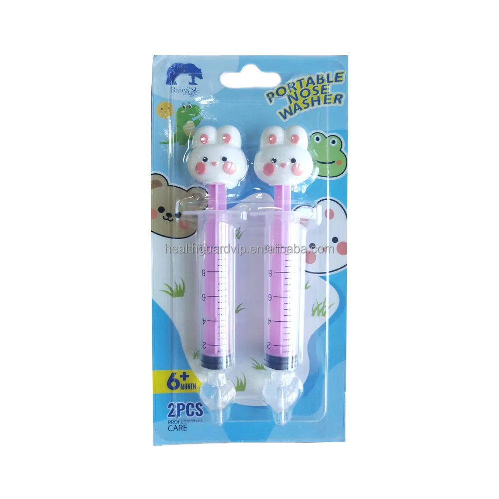 BPA Free New Cartoon Rabbit Bear Baby Nasal Washing Irrigator for Rhinitis and Cleaning