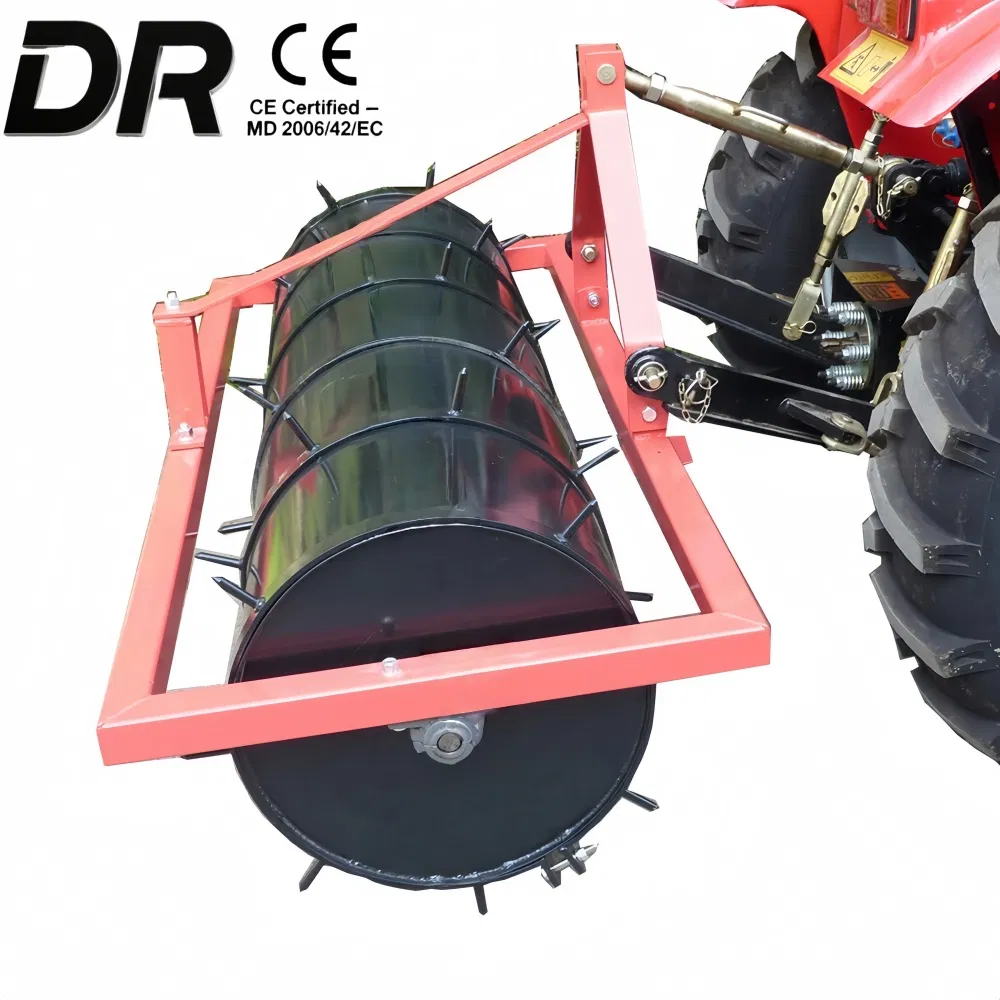 CE-Certified Heavy-Duty Steel Tapered Spike Roller: 3-Point Hitch Tractor-Mounted for Efficient Uniform Turf Aeration