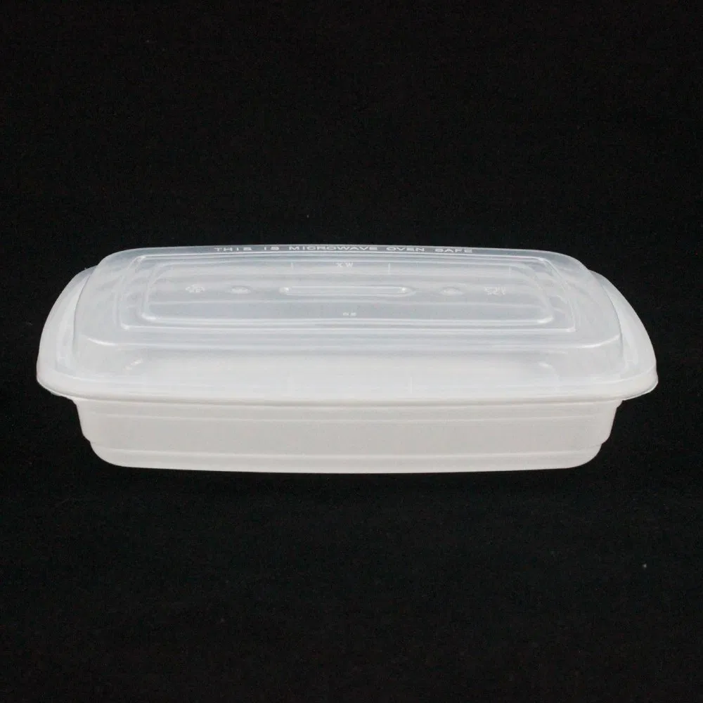 Dsipsoable Plastic Tableware 222mm Length PP Plastic White Box with Lid Clear