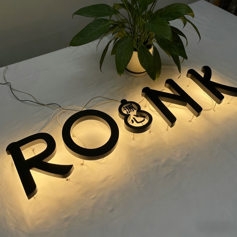 Custom Shop Advertising Backlit LED Sign Brand Logo Premium Illuminated 3D Letters