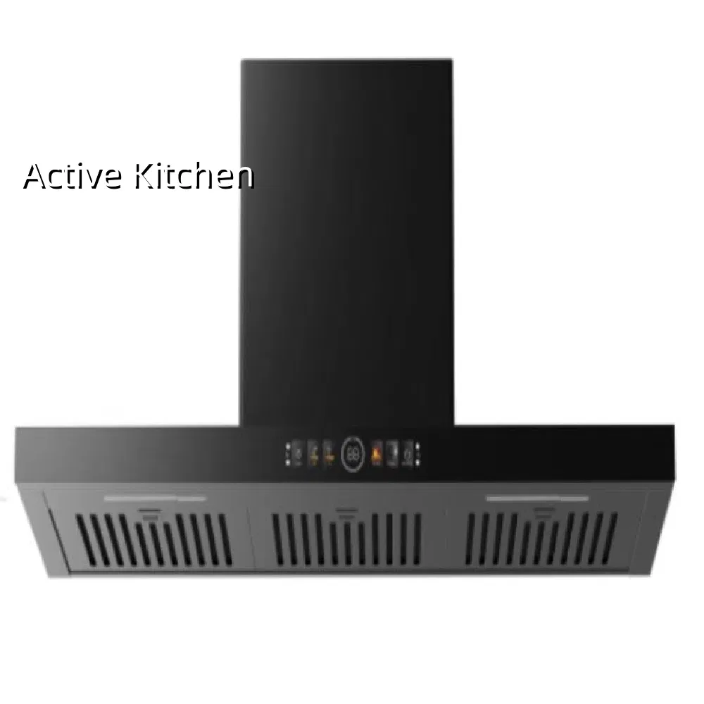Cooking Timer Air Extractor Low Energy T-Type Machine Kitchen Range Hood Tempered Glass Smoke Exhaus Extractor