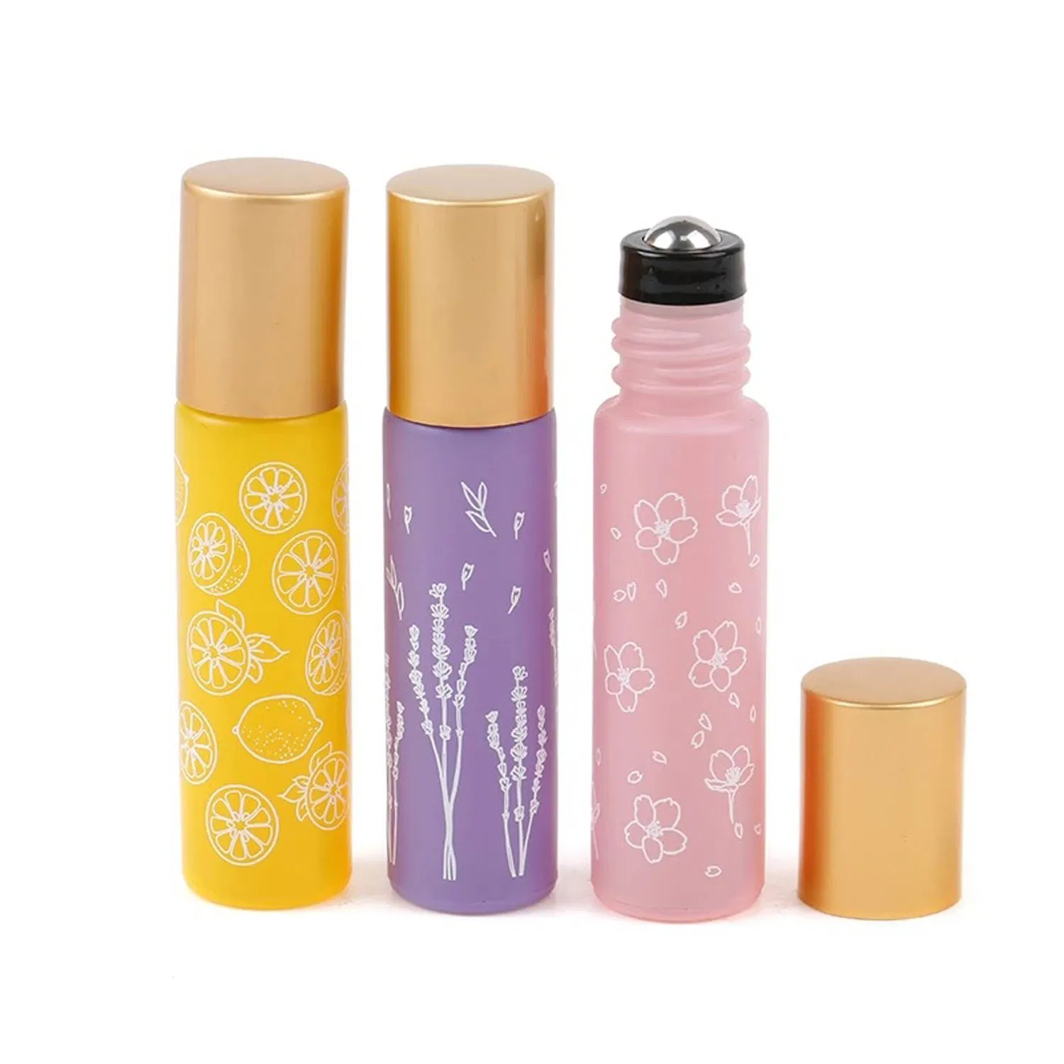 10ml Roll Portable Refillable Clear Perfume Sample Opener and Dropper Included Essential Oil Bottles with Stainless Steel Balls