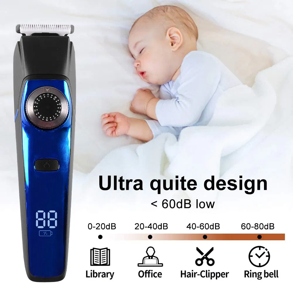 Electric USB Rechargeable Cordless Hair Clipper with Rotary Knob