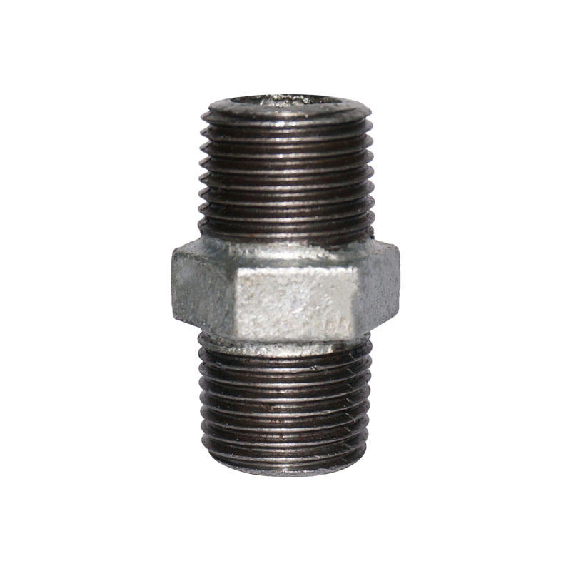 Leyon FM UL Grooved Pipe Fitting Fire Fighting Pipes Fire Protection System Black Malleable Iron Hexagon Nipple