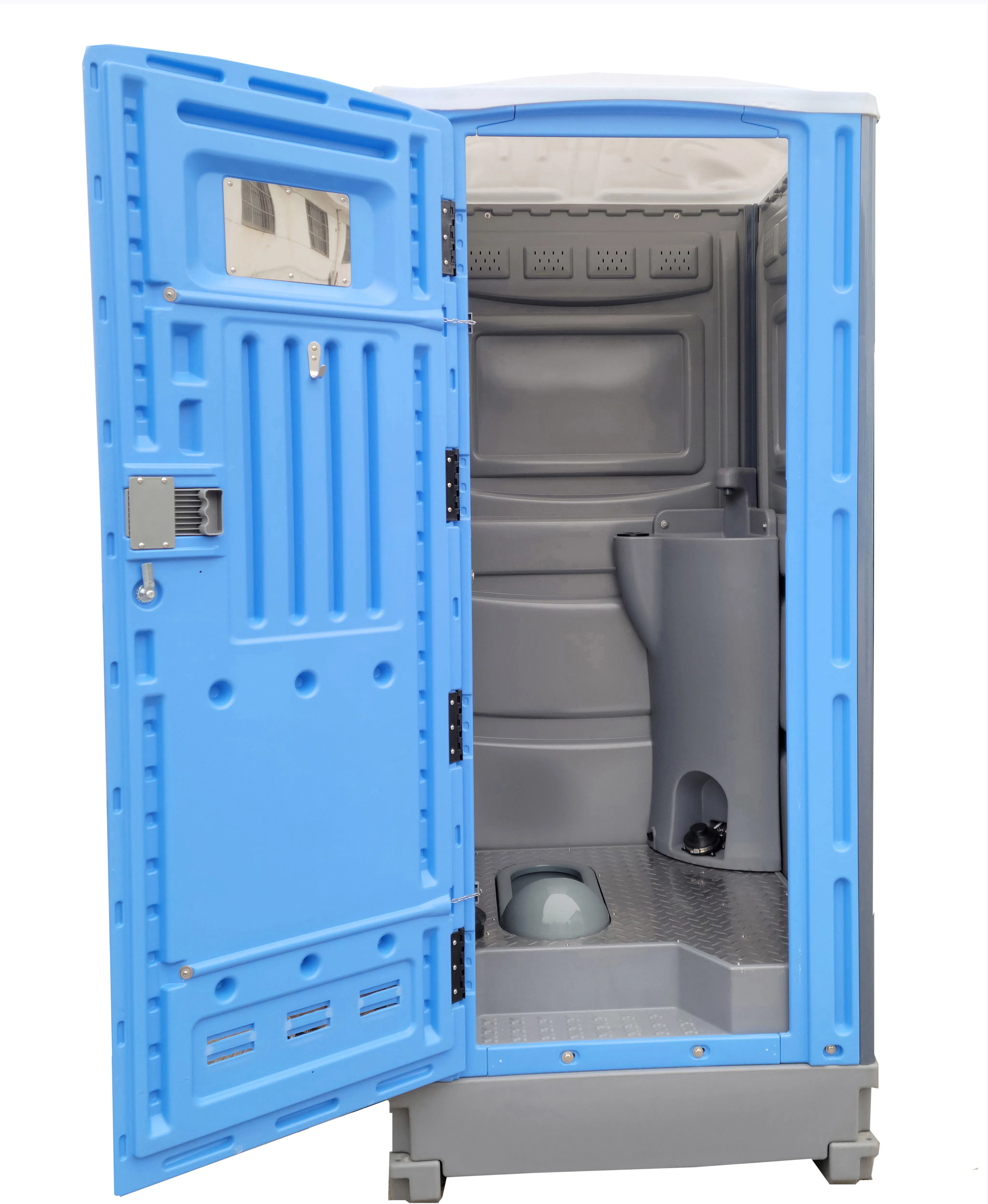 Mobile Camping Plastic Washroom Bathroom Lavatory Portable Mobile Container Toilet