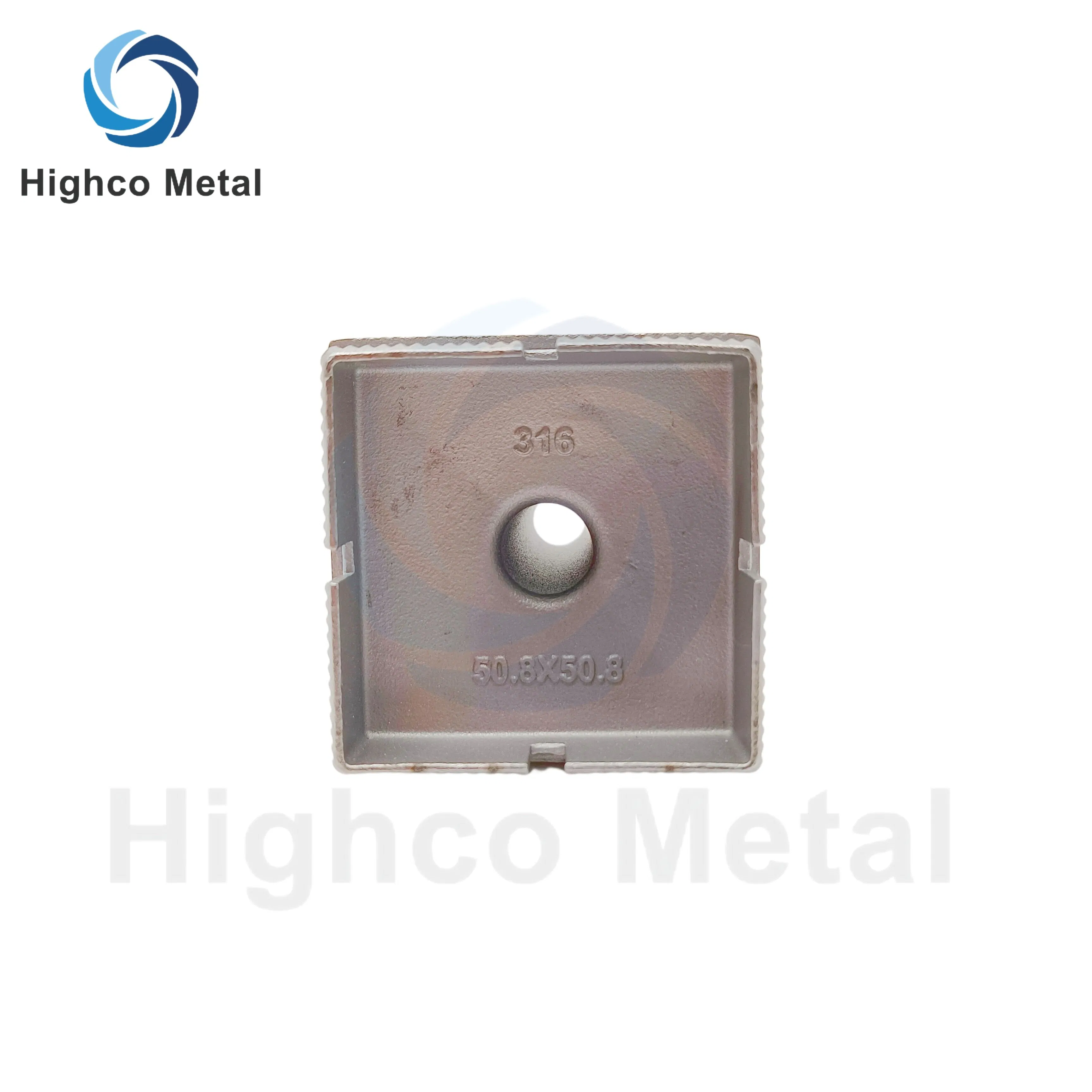Stainless Steel 50.8mm Square Handrail Support for Staircase Balustrade