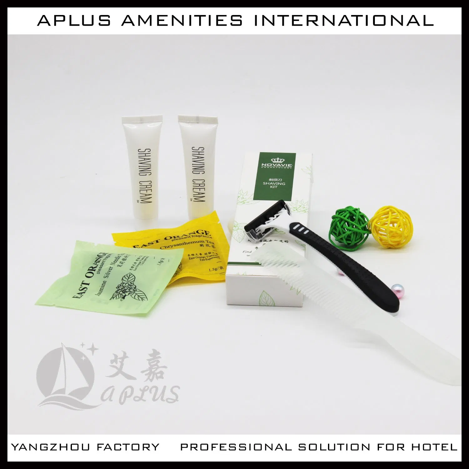 Wholesale Hotel Disposable Razor Shaving Razor Bamboo Razor with Shaving Cream 06