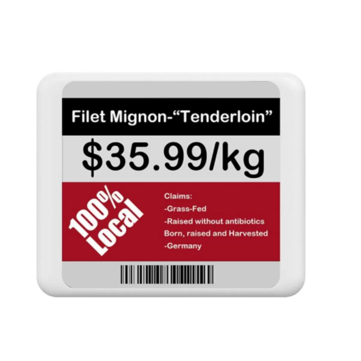 ESL E-Paper Module Ink Screen Price Tag Electronic Price Tag Price Update Fuction Bluetooth Electronic Shelf Label