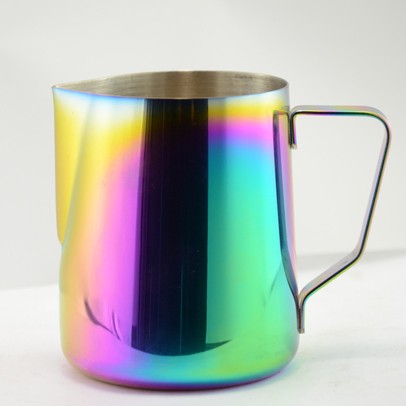 Multicolor Neon Stainless Steel Sharp Spout Coffee Milk Pot Espresso Coffee Cream Pitcher Milk Frother