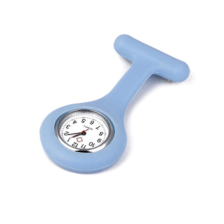 Custom Silicone Nurse Fob Watch with Pin - Clip-on Medical Lapel Pocket Watch for Nurses