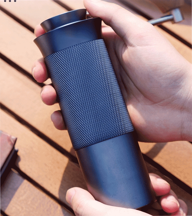 Luxury Grind-Adjustable Wood Handle Grinder Portable Aluminum Alloy Mill Bean Manual Coffee Grinder