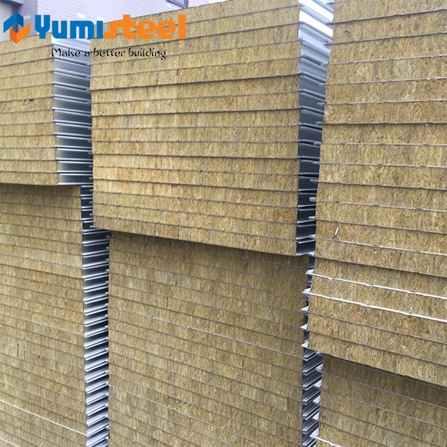 PPGL Metal Fireproof Rockwool Sandwich Panel for Roof