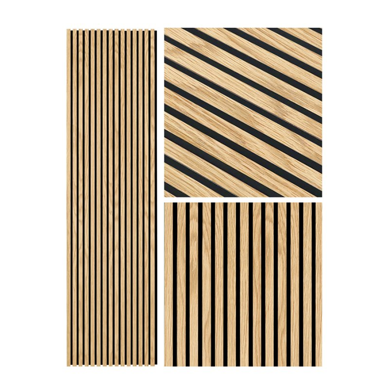 Eco-Friendly Acoustic Pet Felt Wooden Wall Slats for Ceilings