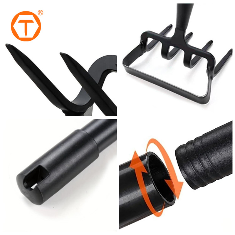 Heavy Duty Agricultural Tool Long Handle Scuffle Loop Hula Action Stirrup Garden Hoe Weeding Rake