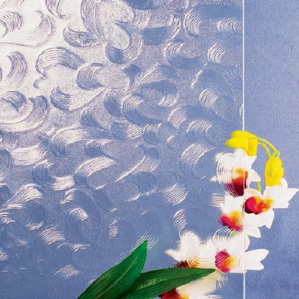 Bronze /Clear Patterned Karatachi Figured Louver Glass