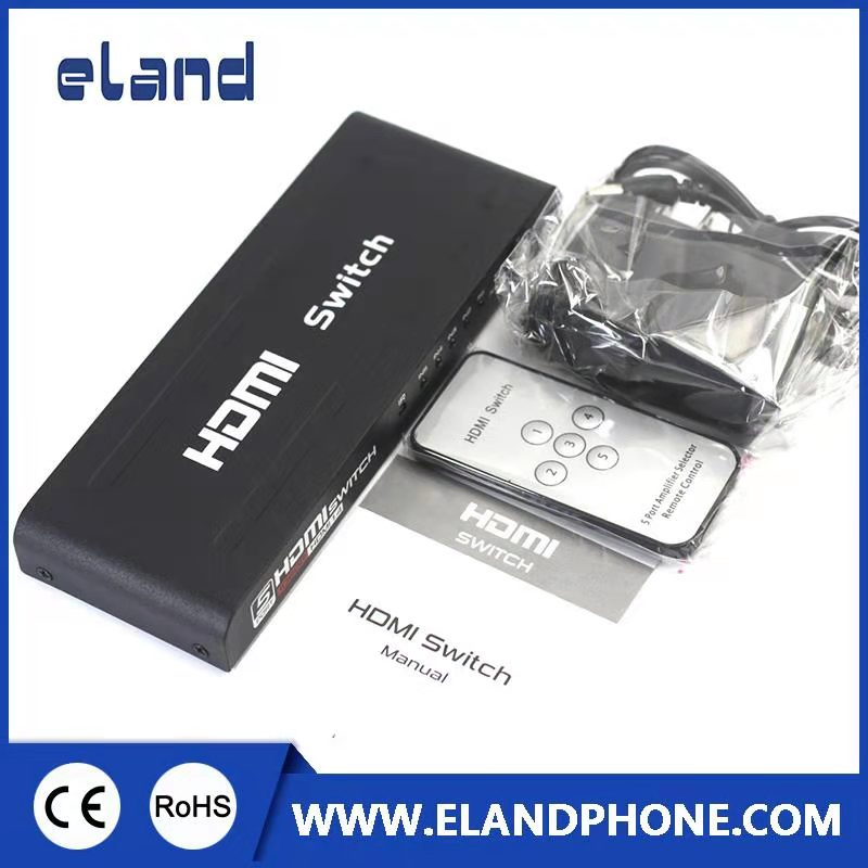 Коммутатор HDMI на 5 портов с металлическим корпусом