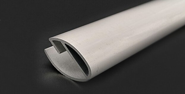 Aluminium Silver Matte Anodized Curtain Rod/Rail Bottom Rail