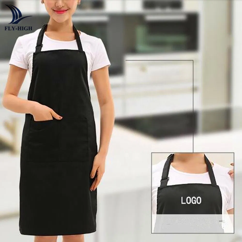 Popular Orange Colored Custom Apron Ladies for Nail Salon Uniforms Advertising Apron