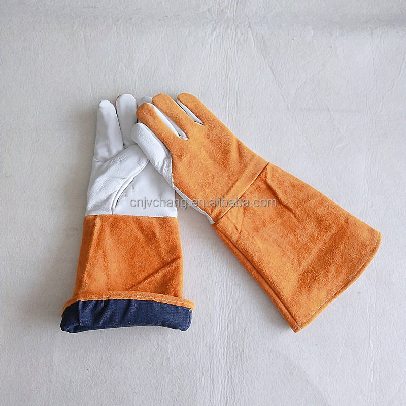 High-Quality Cowhide Leather Cooking Gloves for BBQ Safety