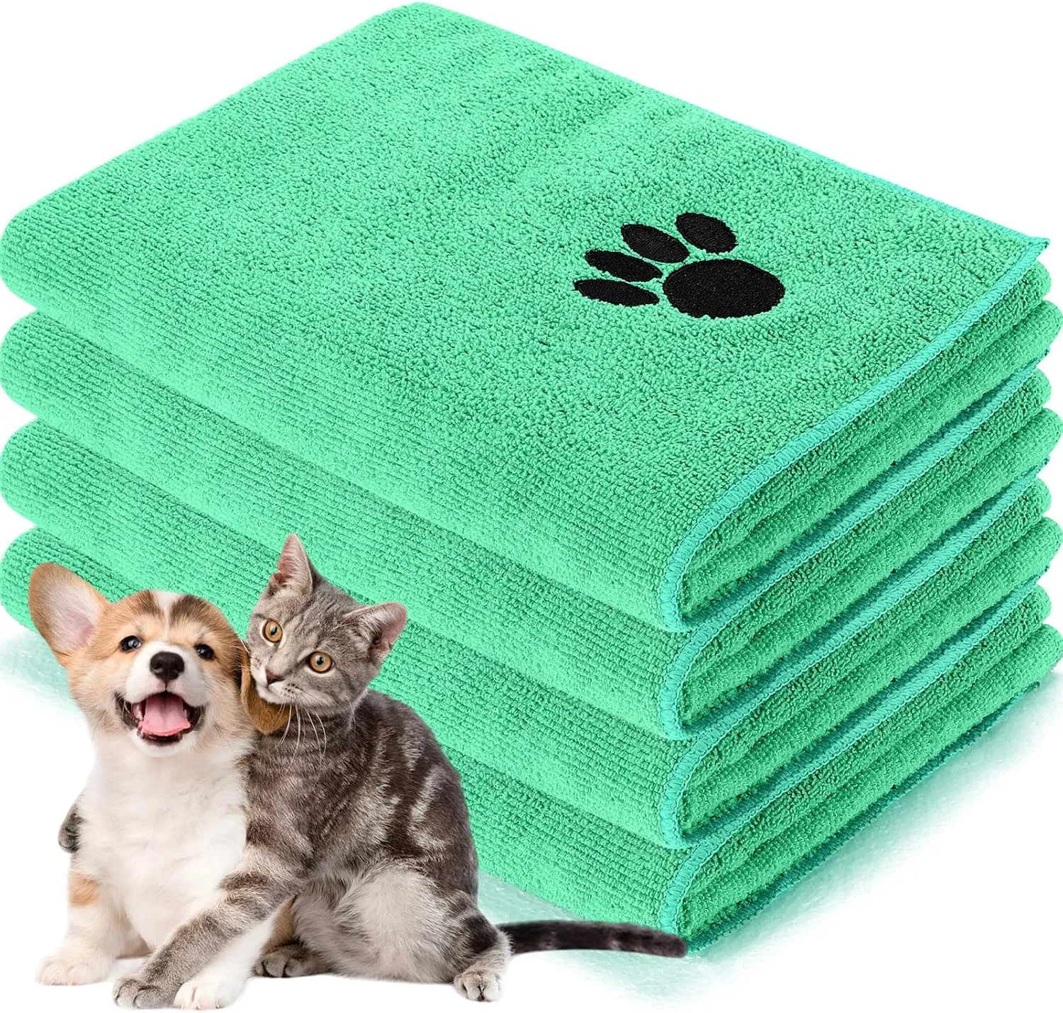 Customized Large Soft Super Absorbent Microfiber Grooming Quick Drying Pet Dog Towel Bath