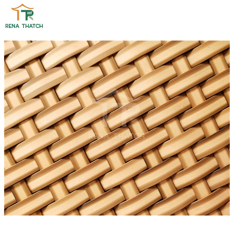 Class a Flame Retardancy Synthetic Bamboo Knitting Plastic Rattan Sheet Ceiling Matting