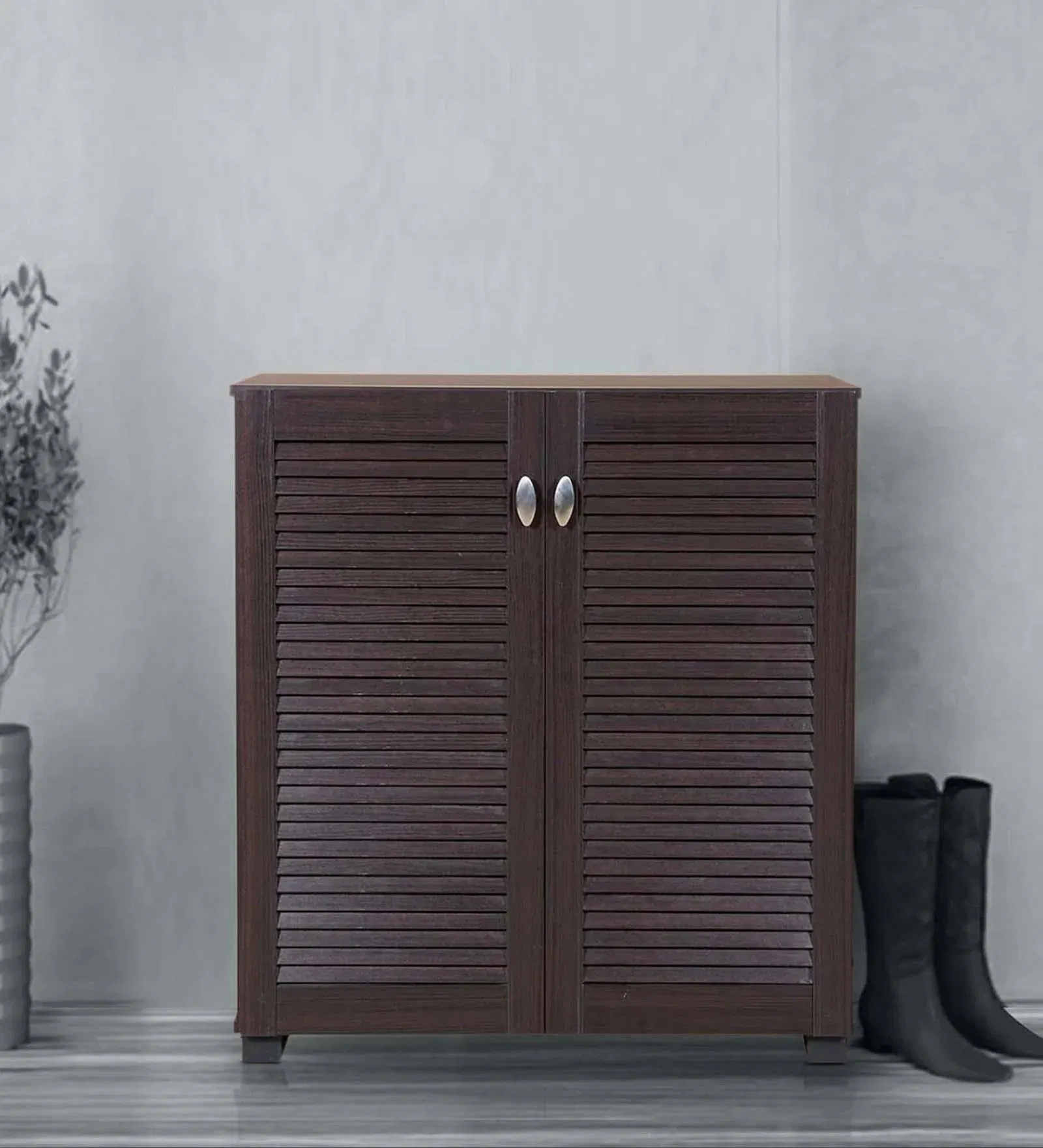 Aluminum Shoe Cabinet Large Capacity Economical Entrance Cabinet at Home Door