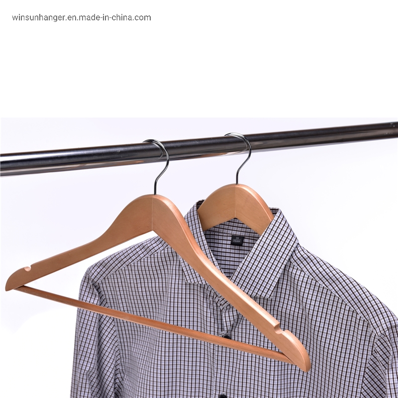 BSCI Certificated High Quality Multifuctional Natural Wooden Hangers for Clothes Shop