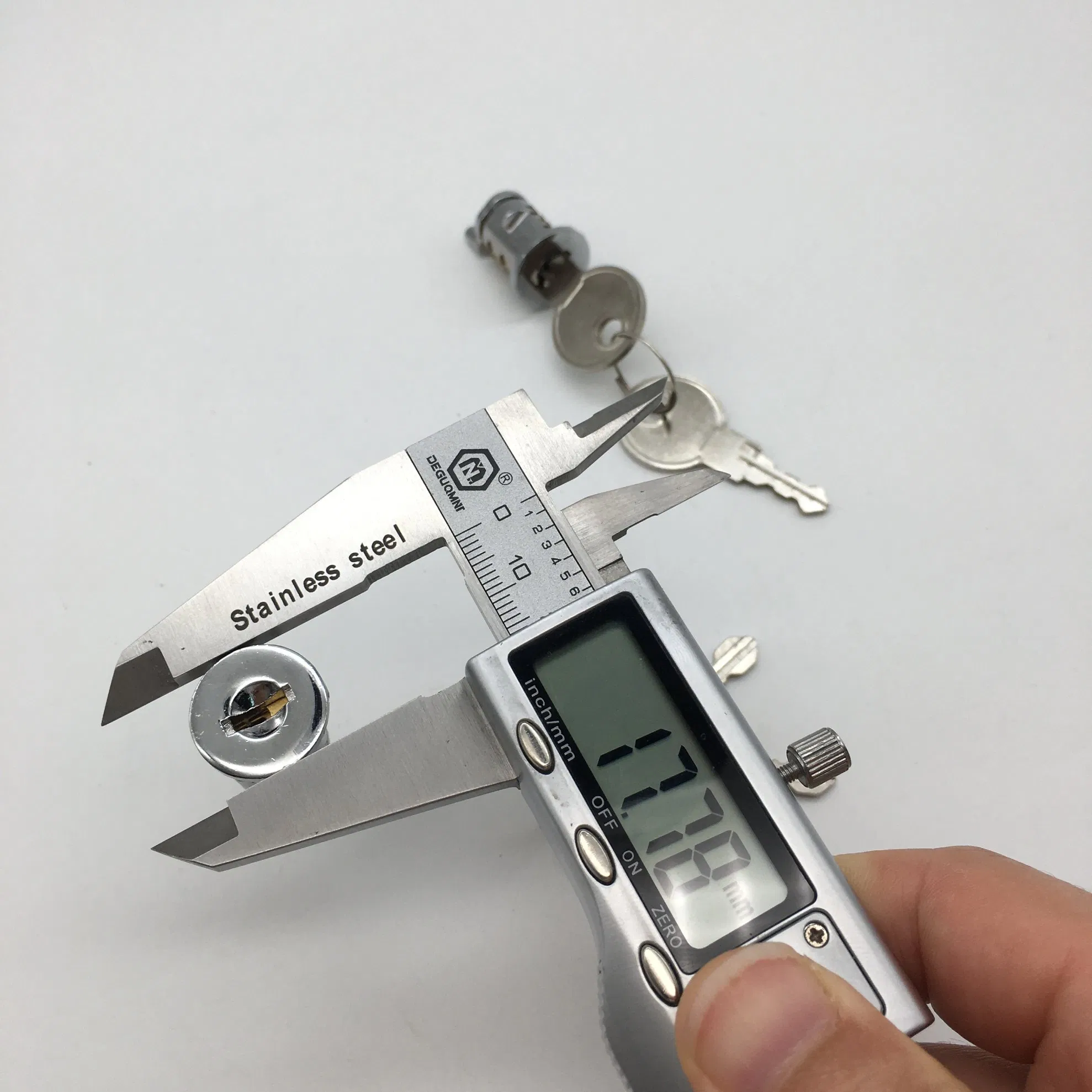 Aluminum Frame Window Keyed Zinc Alloy Body Brass Leaves Cylinder Lock