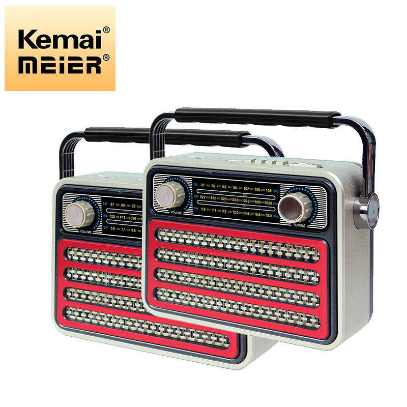 Hot Sale China Factory Wireless Speaker Rechargeable Emergency Powerful LED Light Portable Retro Radio FM/Am/Sw Band Radio