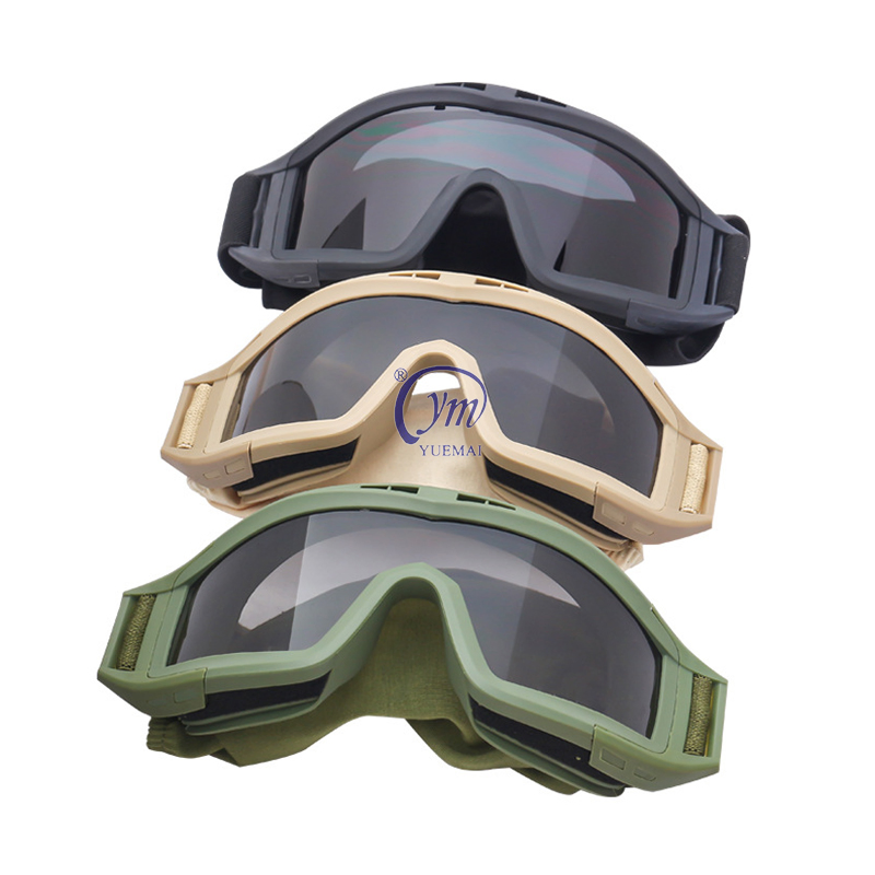  Motorcycle Cycling Tactical Protective Goggles with 3 Interchangeable Lens
