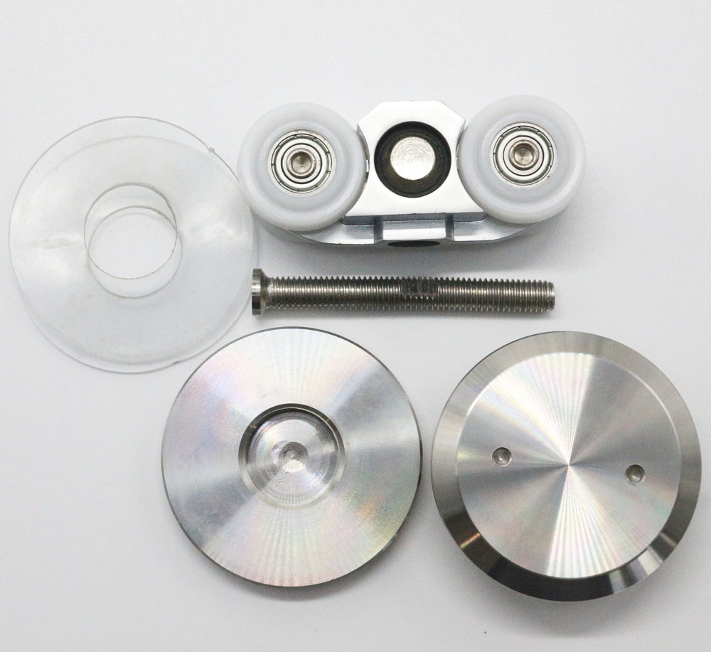 Shower Sliding Door System Glass Bathroom Sliding Track Set Polish Shower Door Kit Roller Wheels Hardwar Fitting