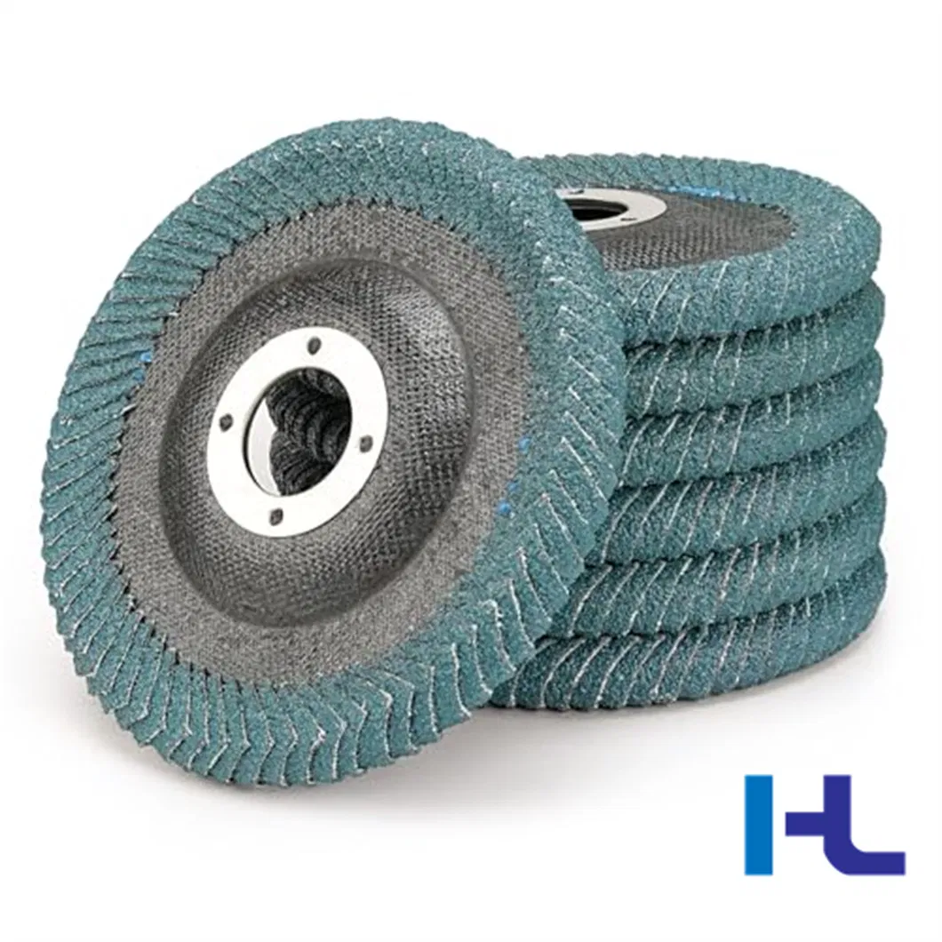 4.5'' 115*22mm 125mm 180mm Red Ceramic Aluminium Oxide Zirconia Alumina Silicon Carbide Curved Flap Disc for Angle Grinding or Deburring